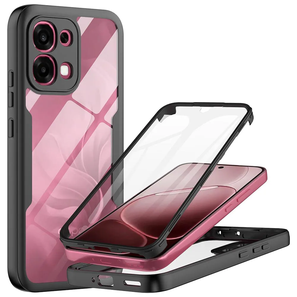 Custodia per Oppo A6 Pro 5G / A6 Pro 4G, Techsuit, ColorVerse 360, Nera - immagine 1