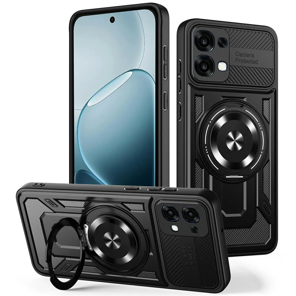 Custodia per Oppo A6 Pro 5G / A6 Pro 4G, Techsuit, RuggedCam, Nera - immagine 1