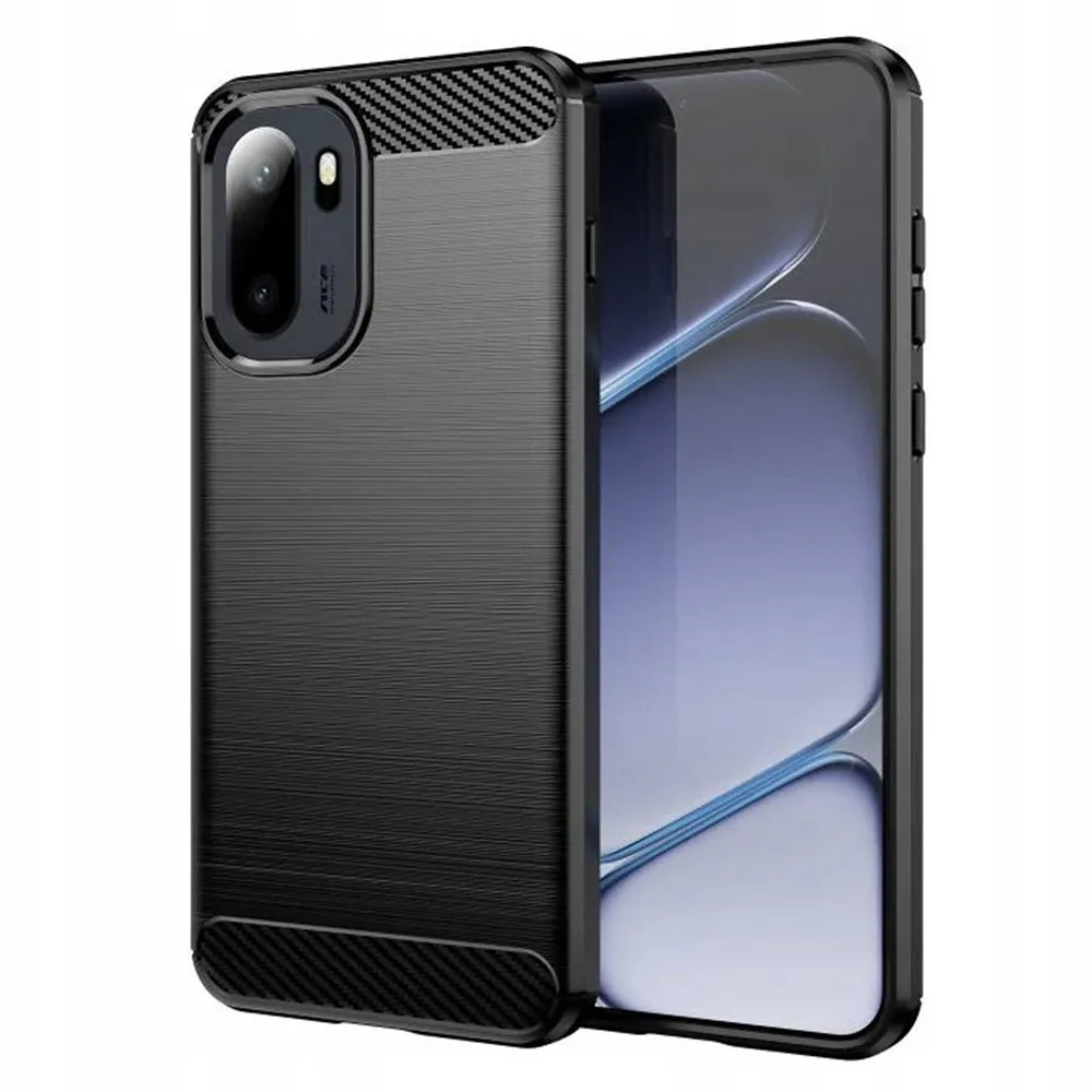 Custodia per OnePlus 15R, Techsuit, Carbonio, Nera - immagine 1