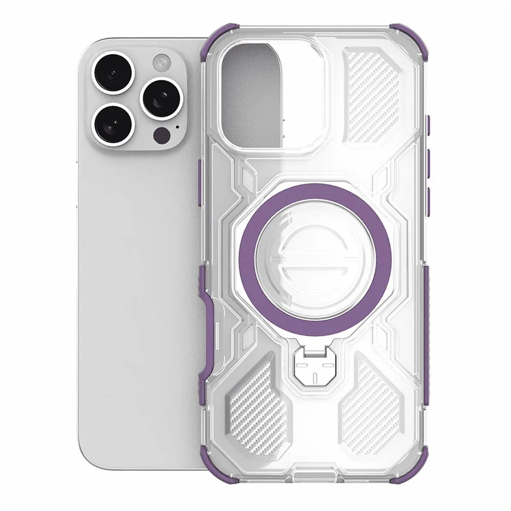 Custodia per OnePlus 15, Techsuit, Carbon Shield Pro, Viola - immagine 1