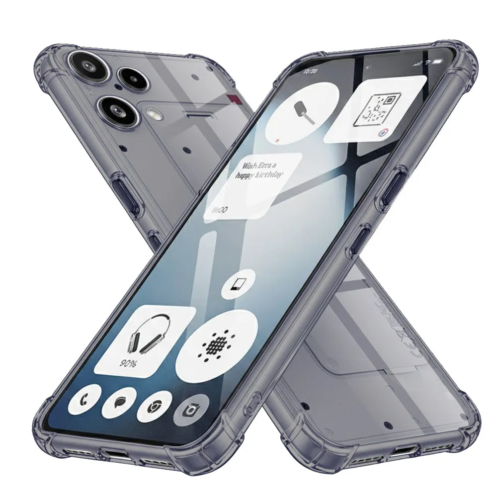 Custodia per Nothing Phone (3a) Lite, Techsuit, Shockproof Clear, Fumo - immagine 1
