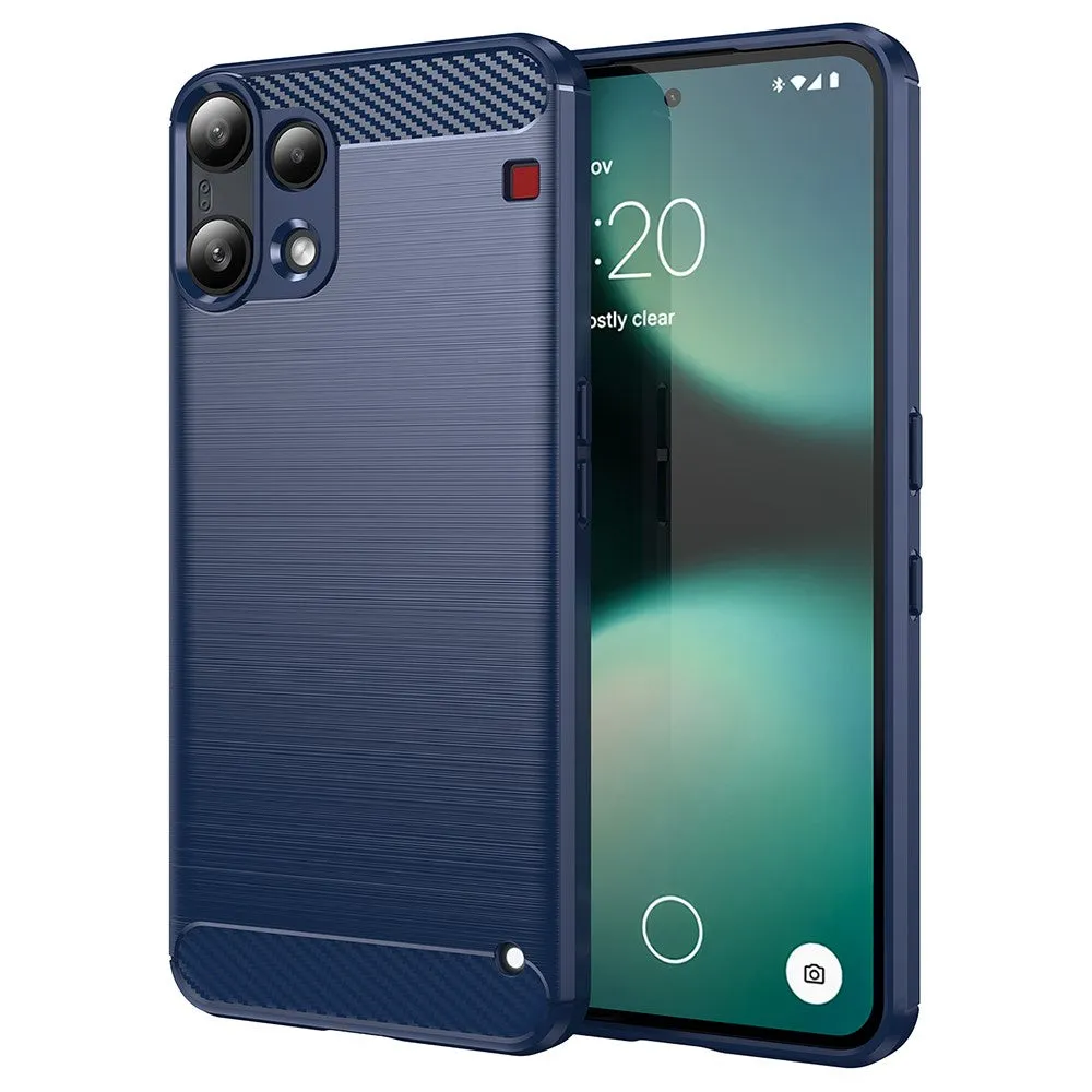 Custodia per Nothing Phone (3a) Lite, Techsuit, Carbonio, Blu - immagine 1