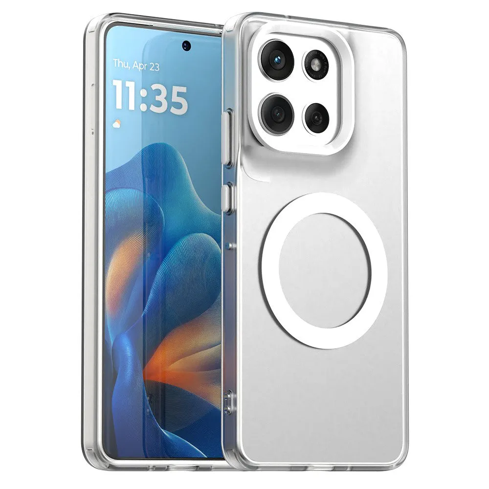 Custodia MagSafe per Motorola Moto G86, Techsuit, CandyCase, Bianca - immagine 1