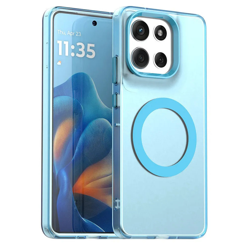 Custodia MagSafe per Motorola Moto G86, Techsuit, CandyCase, Blu - immagine 1