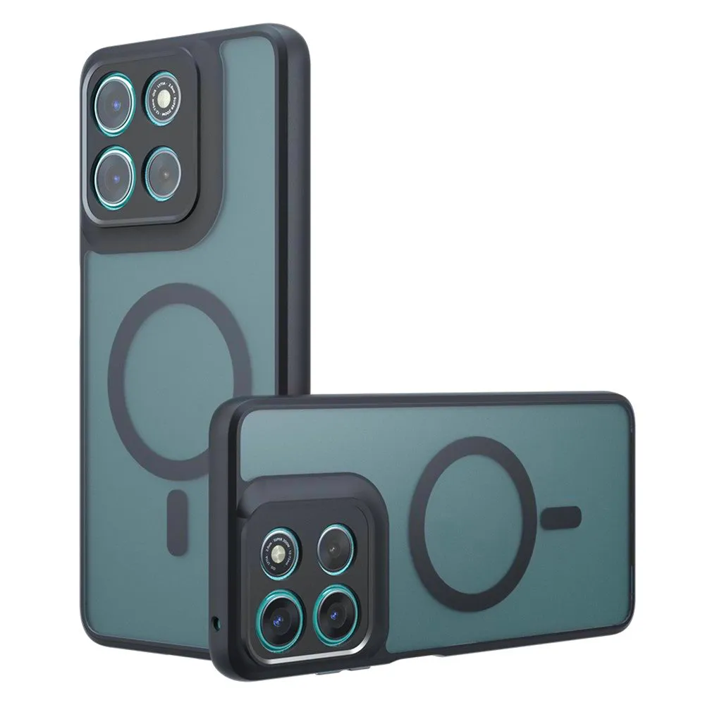 Custodia MagSafe per Motorola Moto G67 Power / G57 Power, Techsuit, PureFrost, Nera Satinata - immagine 1