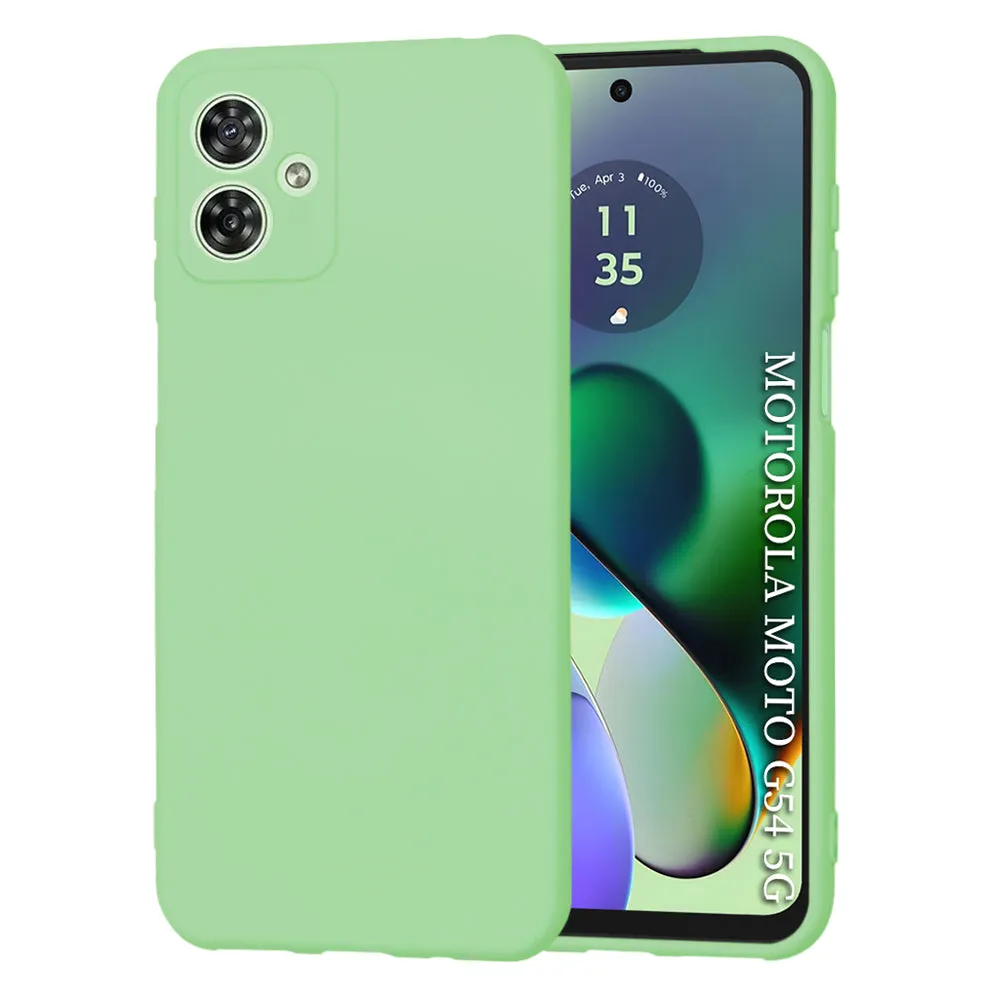 Custodia per Motorola Moto G54, Techsuit, SoftFlex, Verde Chiaro - immagine 1
