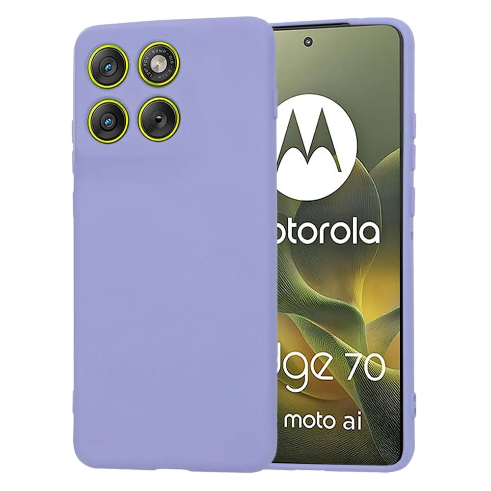 Custodia per Motorola Edge 70, Techsuit, SoftFlex, Lilla Chiaro - immagine 1