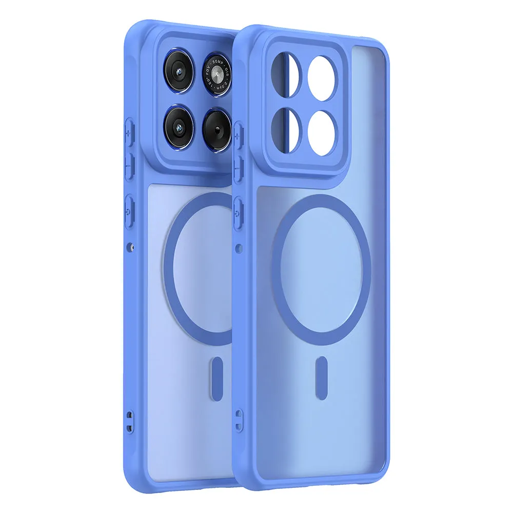 Custodia MagSafe per Motorola Edge 70, Techsuit, HaloFrost II, Blu - immagine 1