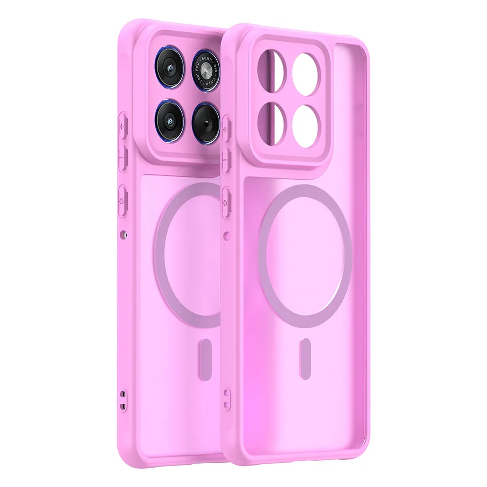 Custodia MagSafe per Motorola Edge 70, Techsuit, HaloFrost II, Rosa - immagine 1
