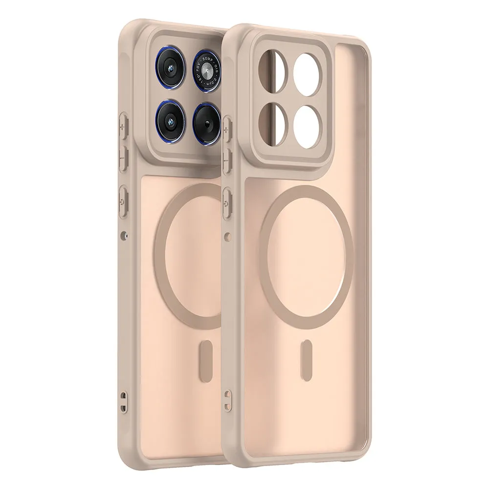 Custodia MagSafe per Motorola Edge 70, Techsuit, HaloFrost II, Dorata - immagine 1