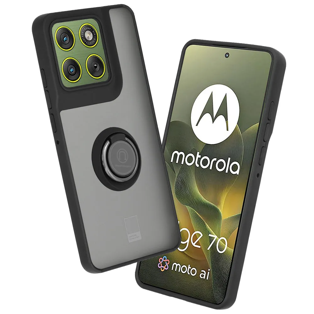 Custodia per Motorola Edge 70, Techsuit, Glinth, Nera - immagine 1
