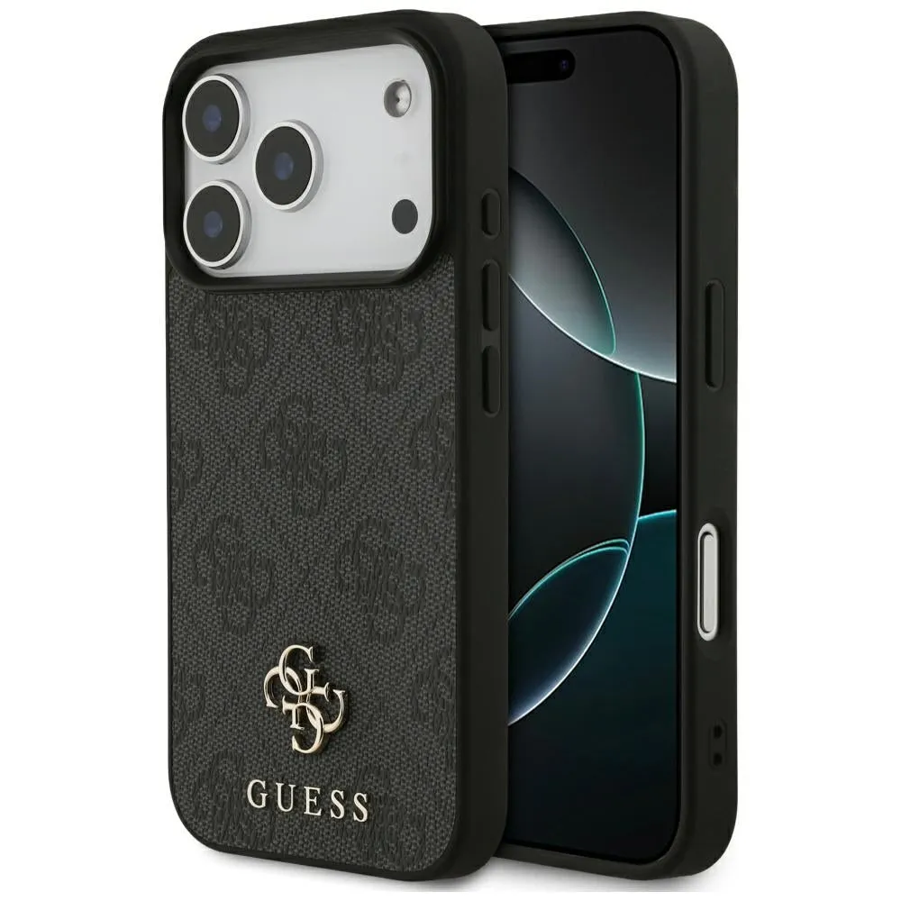 Custodia MagSafe per Apple iPhone 17 Pro, Guess, 4G Small and Classic Logo, Nera - immagine 1