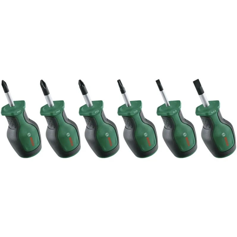 Set di cacciaviti corti, 6 pezzi, Cacciavite - immagine 1