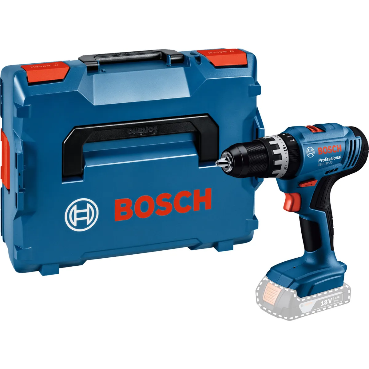 Trapano avvitatore a percussione a batteria GSB 18V-25 Professional solo, 18 volt, Cordless - immagine 1