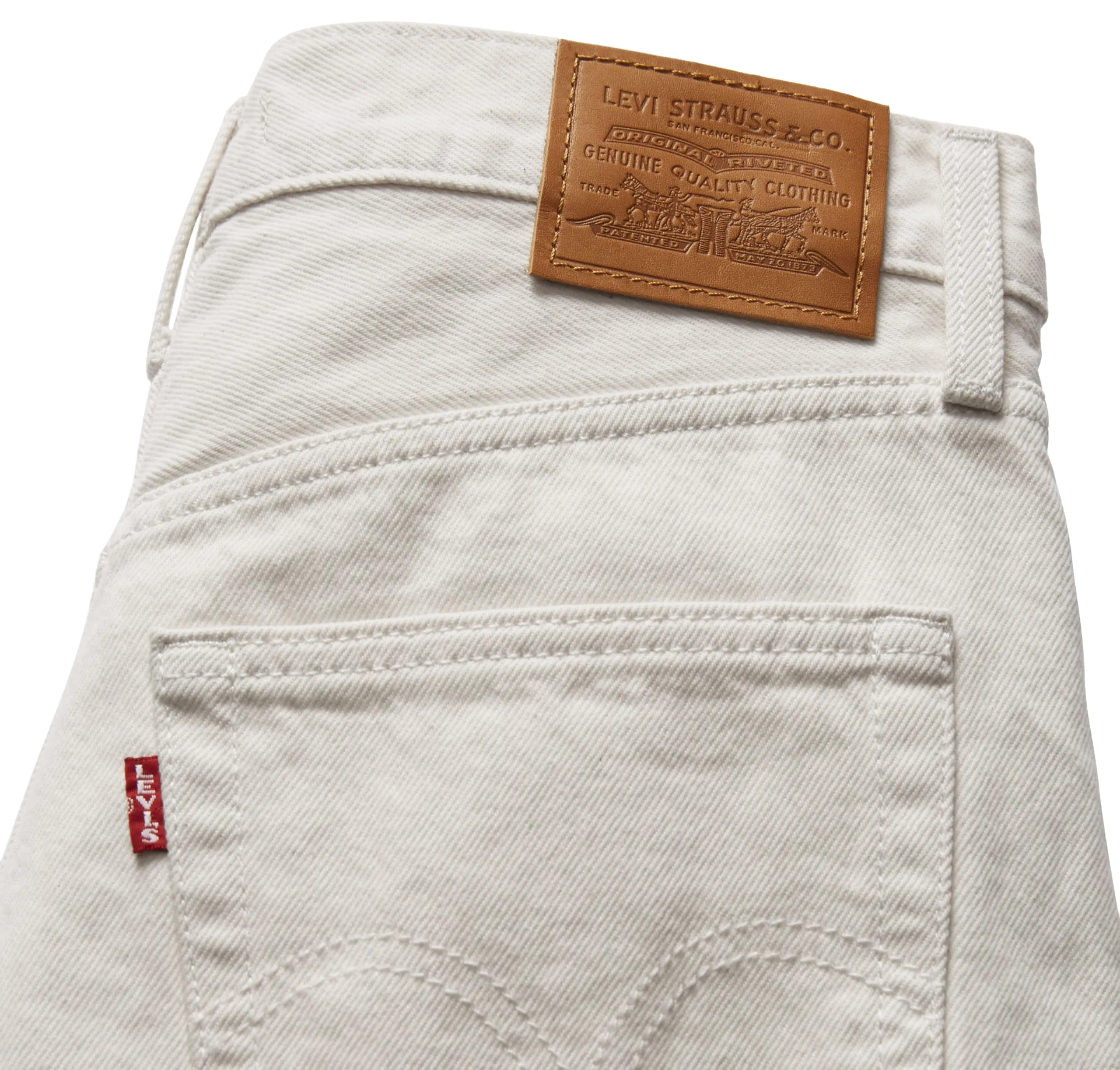 Levi's Jeans da Donna a Gamba Larga Ribcage, Grigio Cristallo, 25W x 32L - immagine 7