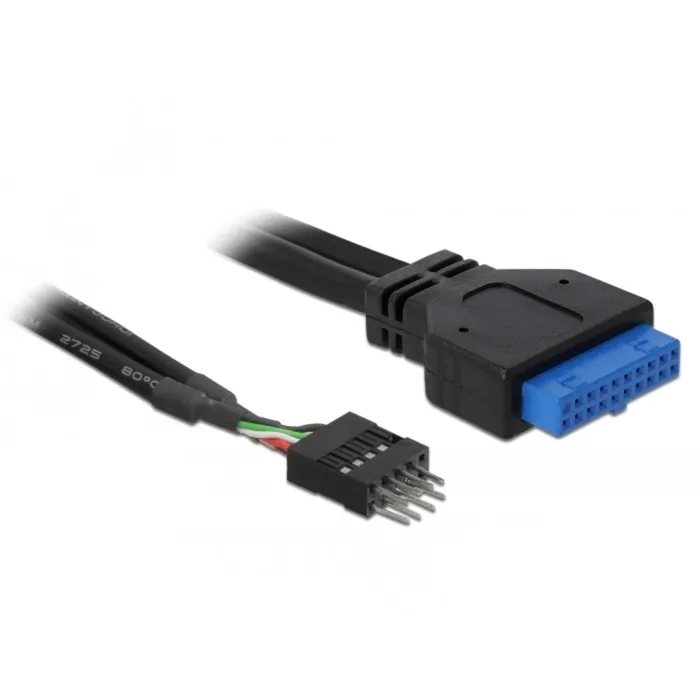 USB 3.0 19 pin - USB 2.0 8 pin 60cm Nero, Cavo - immagine 1