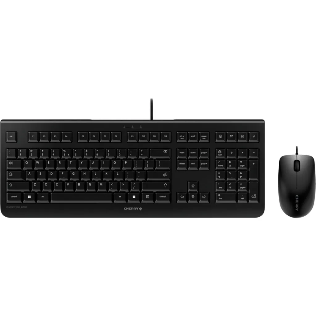 DC 2000 tastiera Mouse incluso Universale USB QWERTY Inglese US Nero, Set desktop - immagine 1