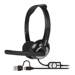 Cuffie microfono filo Smart USB C Headset Black HHEADMUS CA - immagine 1