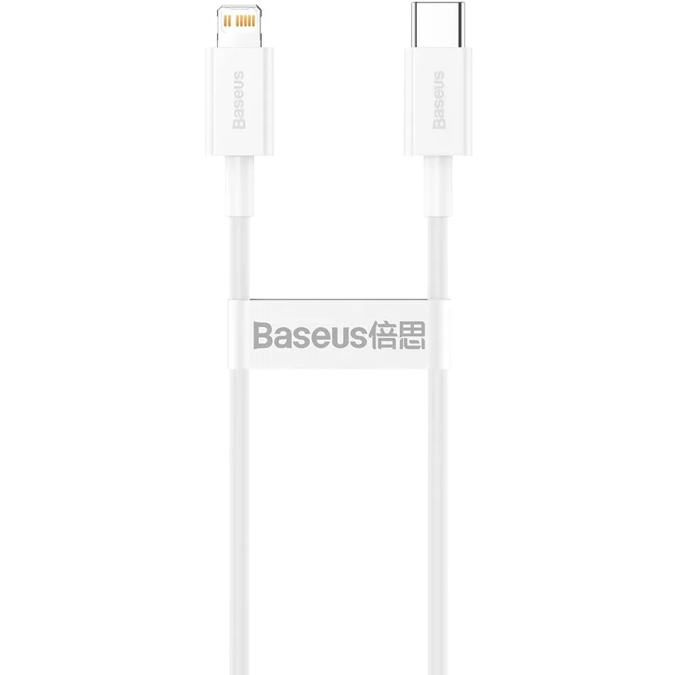 Cavo dati e ricarica USB-C - Lightning Baseus Serie Superior, 20W, 1m, bianco CATLYS-A02 - immagine 1