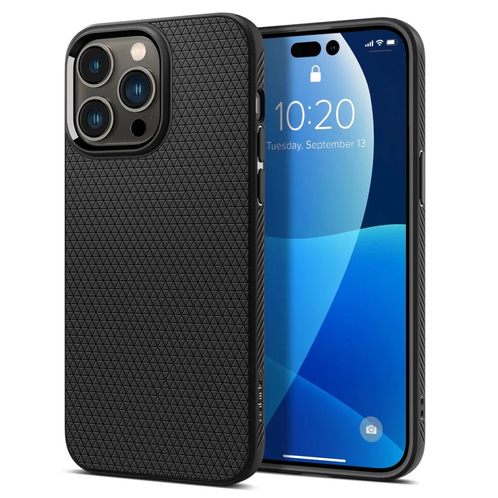 Custodia per Apple iPhone 14 Pro Max, Spigen, Liquid Air Matte, Nera ACS04813 - immagine 1