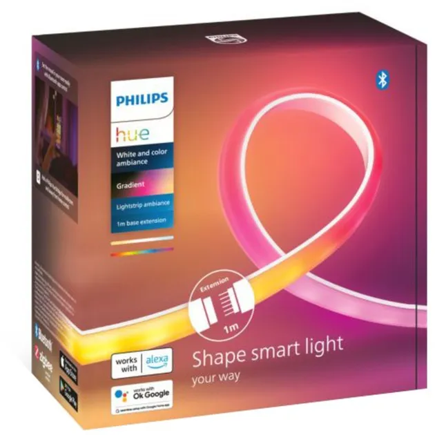 Philips Hue White and Color Ambiance Gradient Lightstrip Gradient Estensione 1 m, Striscia LED - immagine 1