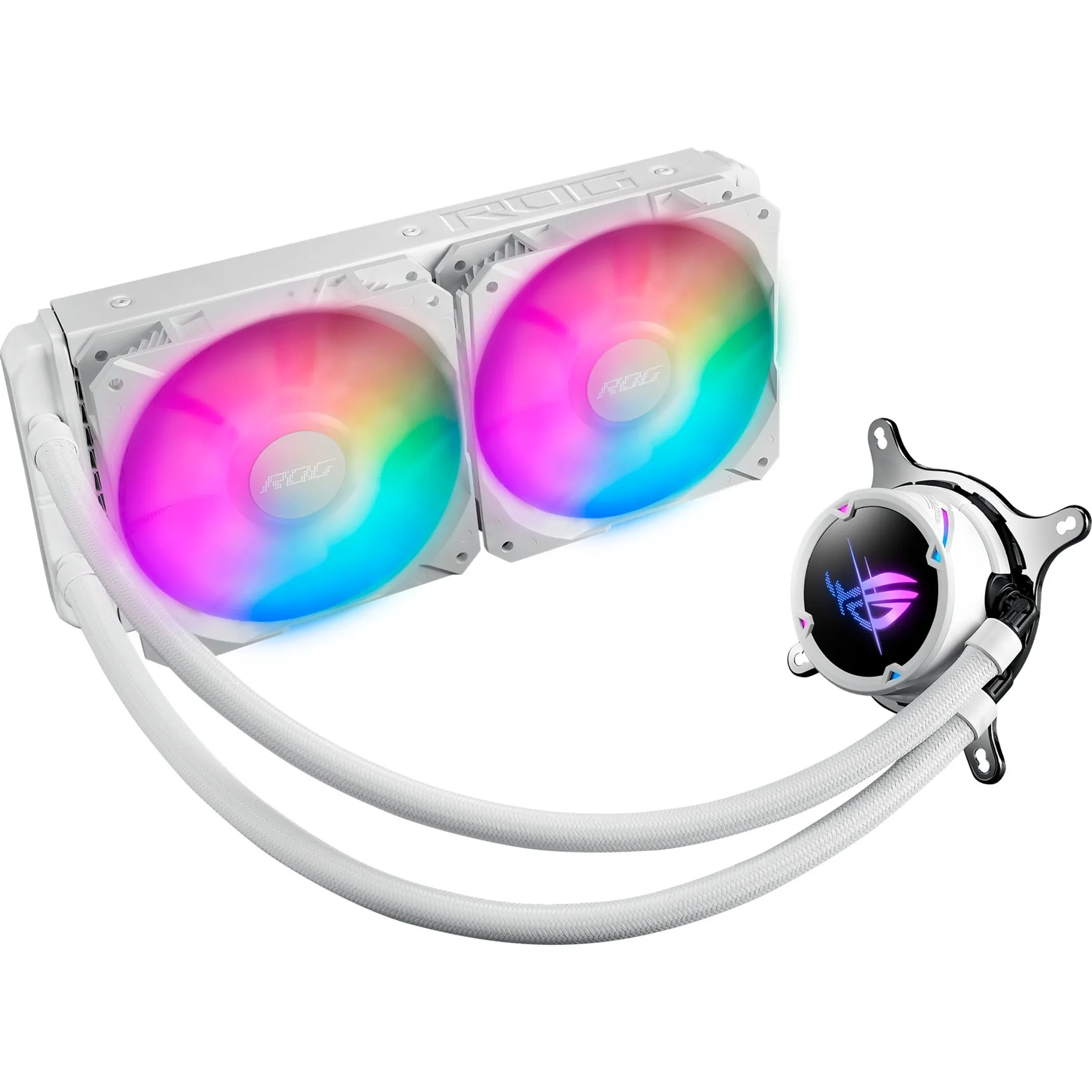 ROG STRIX LC II 240 ARGB White Edition Processore Raffreddatore di liquidi tutto in uno 12 cm Bianco 1 pz, Raffreddamento ad acqua - immagine 1