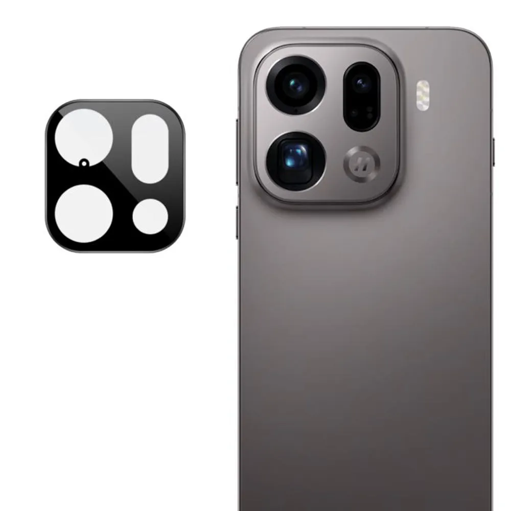 Pellicola Protettiva Posteriore Techsuit per Oppo Find X9 Pro, Vetro Temperato, Nero - immagine 1