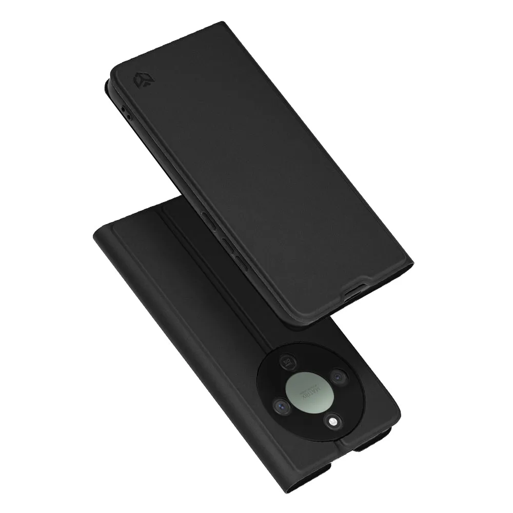 Custodia per Honor Magic8 Lite, Techsuit, Magskin Book, Nera - immagine 1