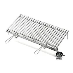 Griglia barbecue con recupero grassi inox (80x42cm) Cromo lucido 20610 - immagine 1