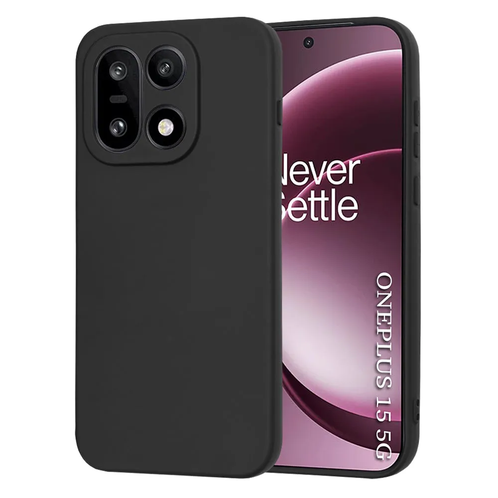 Custodia per OnePlus 15, Techsuit, SoftFlex, Nera - immagine 1