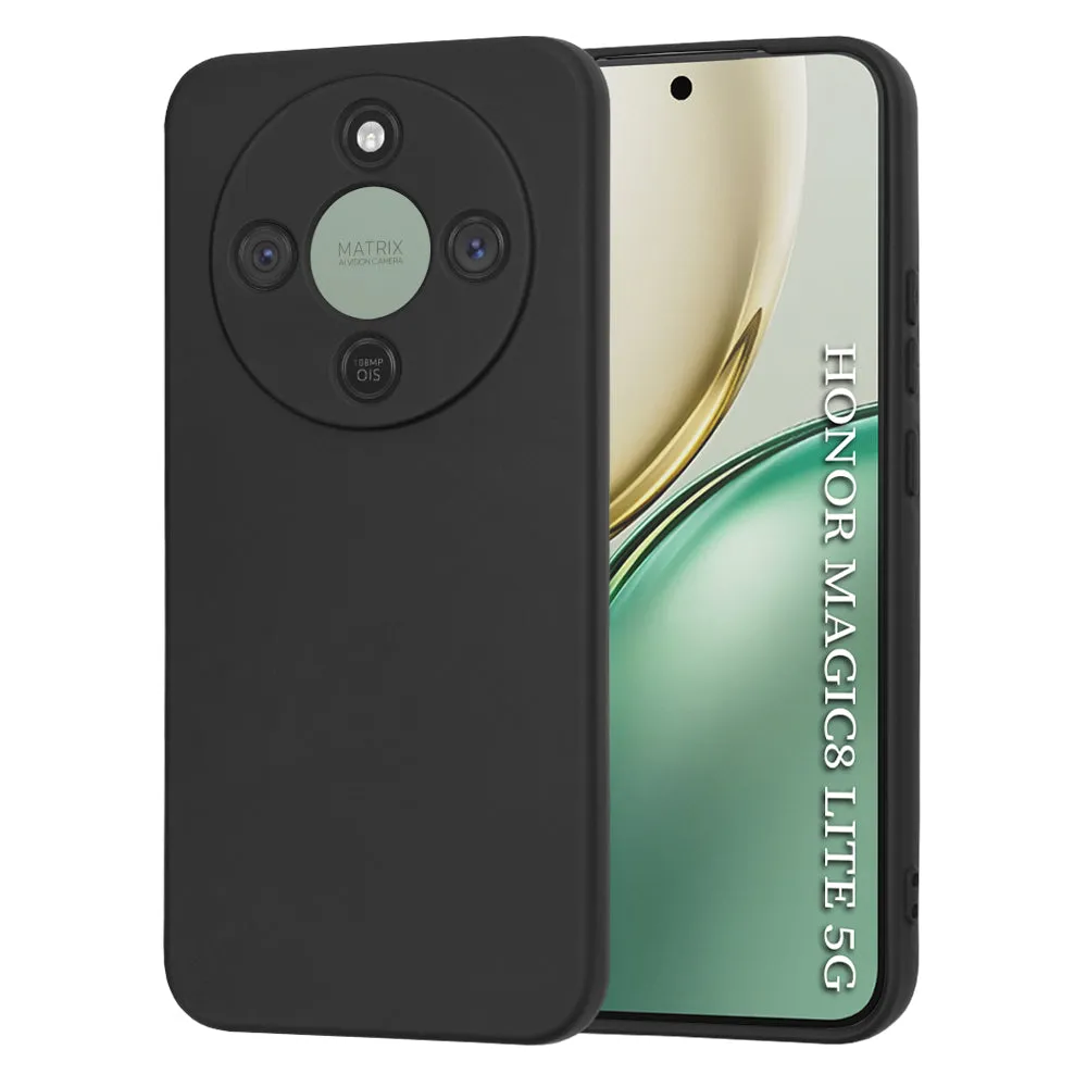 Custodia per Honor Magic8 Lite, Techsuit, SoftFlex, Nera - immagine 1