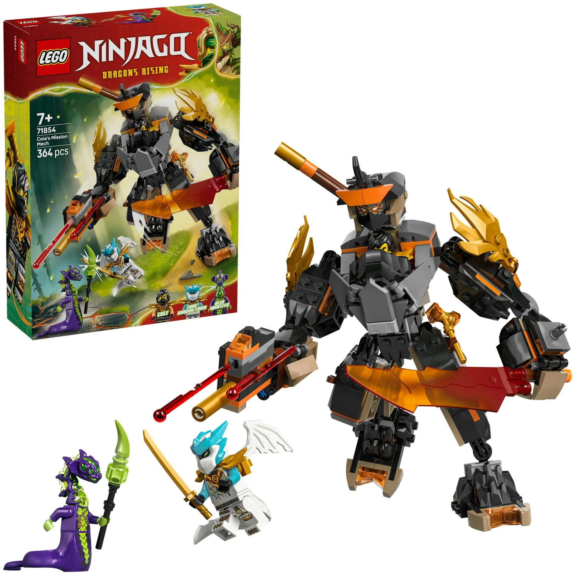 Ninjago Coles Action-Mech und Drachen-Zane, Giochi di costruzione - immagine 1