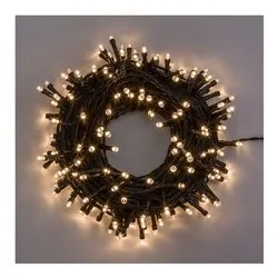 Filo Verde 240 luci - LED Bianco caldo (14,5 + 4 mt) 8 Giochi di luce CHRISTMAS IP44 31906 - immagine 1