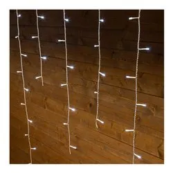 Tenda luminosa Natale Bianco 182 luci - LED Bianco freddo (5,04 + 4 mt) 8 Giochi di luce IP44 33184 - immagine 1