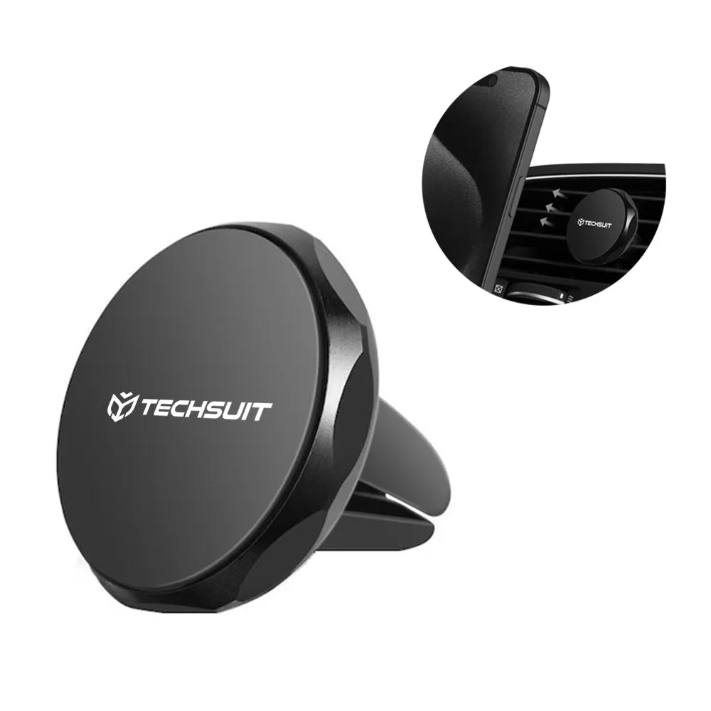 Supporto Auto Magnetico Techsuit S9, Universale, Argento - immagine 1