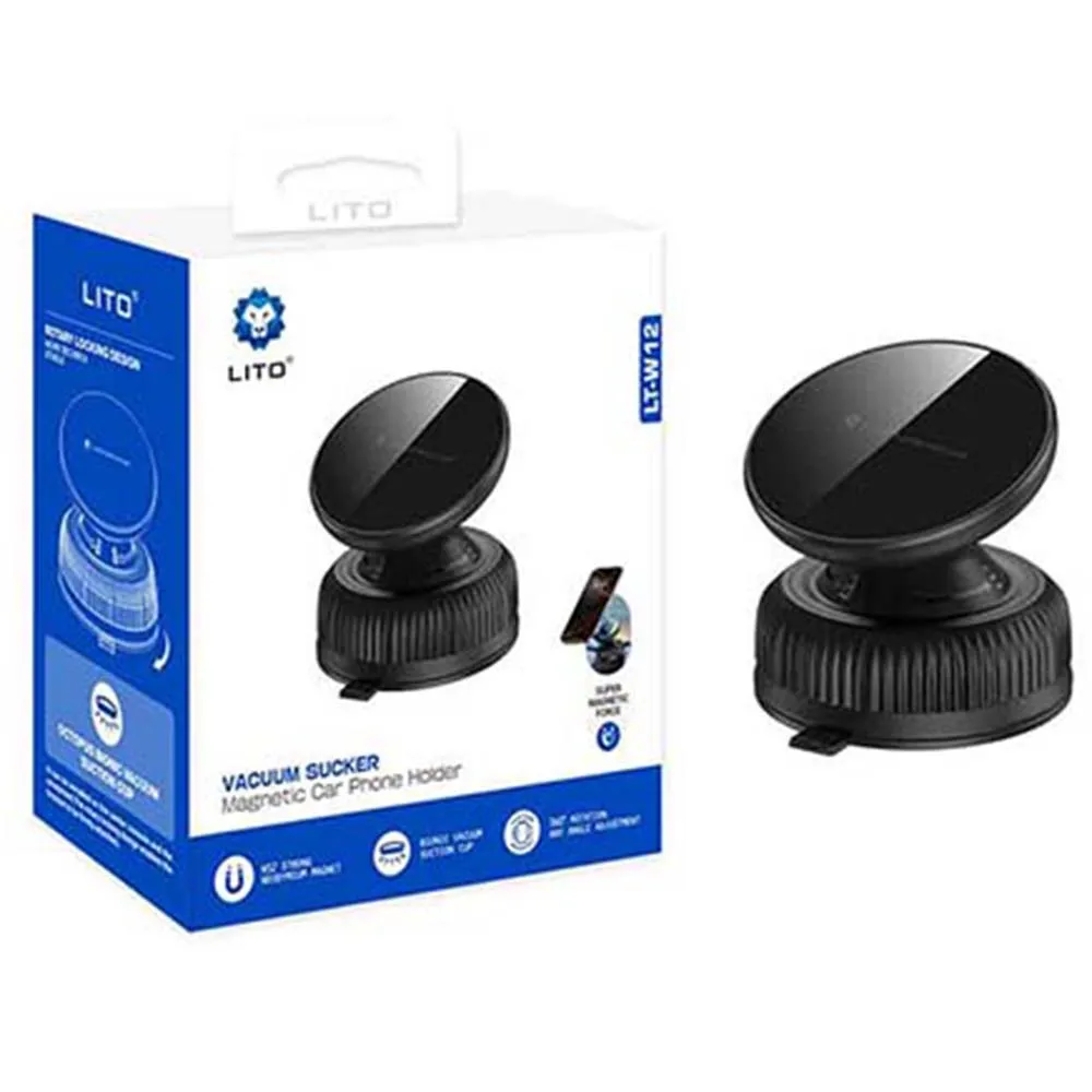 Supporto Auto Magnetico Lito LT-W12, Universale, Nero - immagine 1