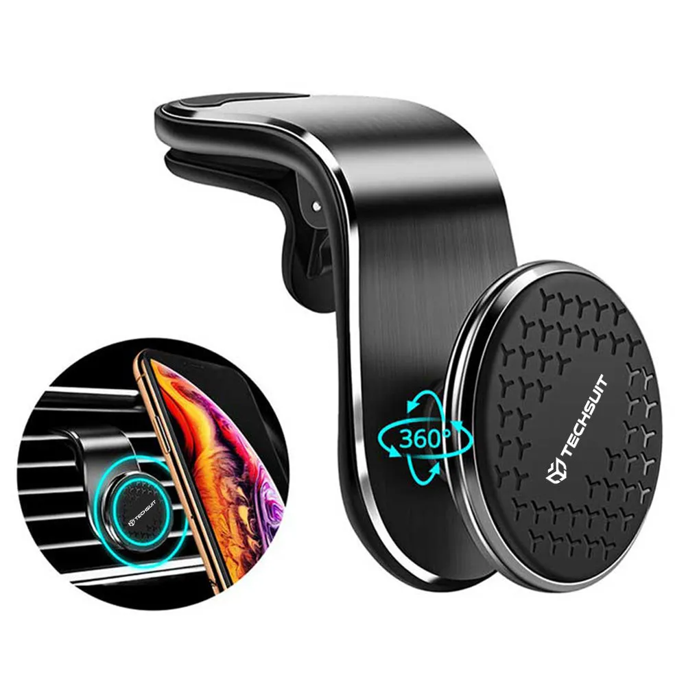 Supporto Auto Magnetico Techsuit S8, Universale, Argento - immagine 1