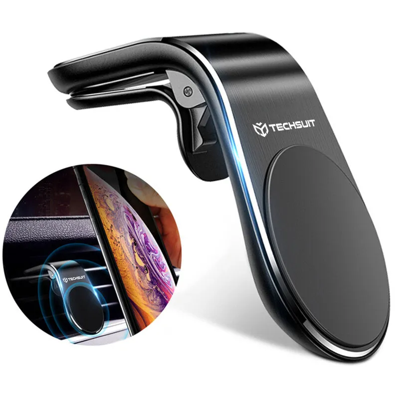 Supporto Auto Magnetico Techsuit S7, Universale, Argento - immagine 1