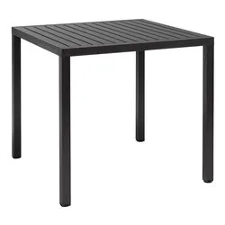 Tavolo impilabile polipropilene CUBE 80 Fisso Antracite (80x80x75,5cm) 48052 02 000 - immagine 1