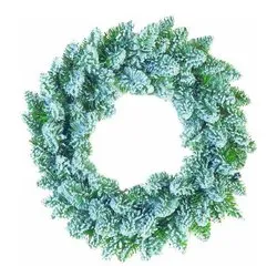 Corona Natale (40cm) Verde innevato 008336 - immagine 1