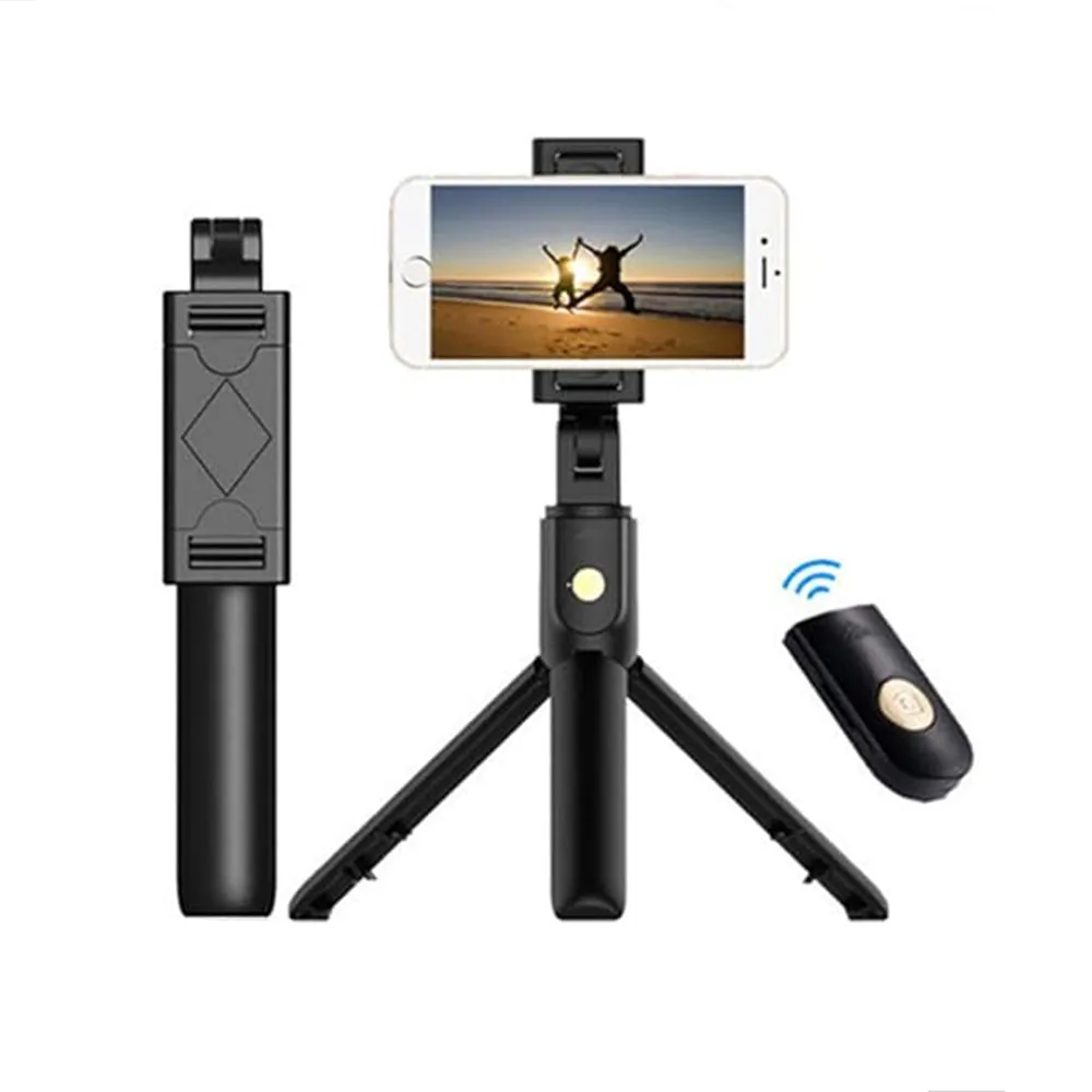 Selfie Stick Bluetooth Techsuit K07, Universale, Nero - immagine 1