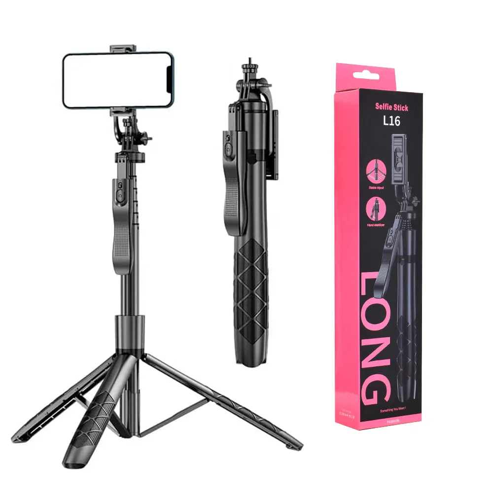 Selfie Stick Bluetooth Techsuit L16, Universale, Nero - immagine 1