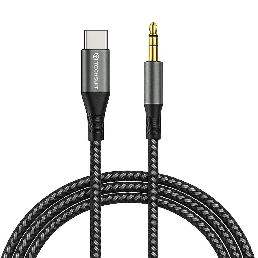 Cavo Audio USB-C - 3.5mm Techsuit AC16 NexaSound, 1m, Grigio - immagine 1