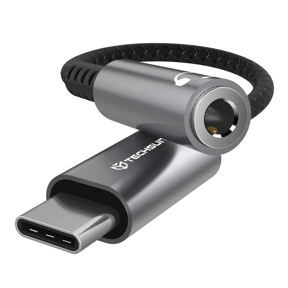 Adattatore Audio USB-C - 3.5mm Techsuit AC14 SonicPiX, Grigio - immagine 1
