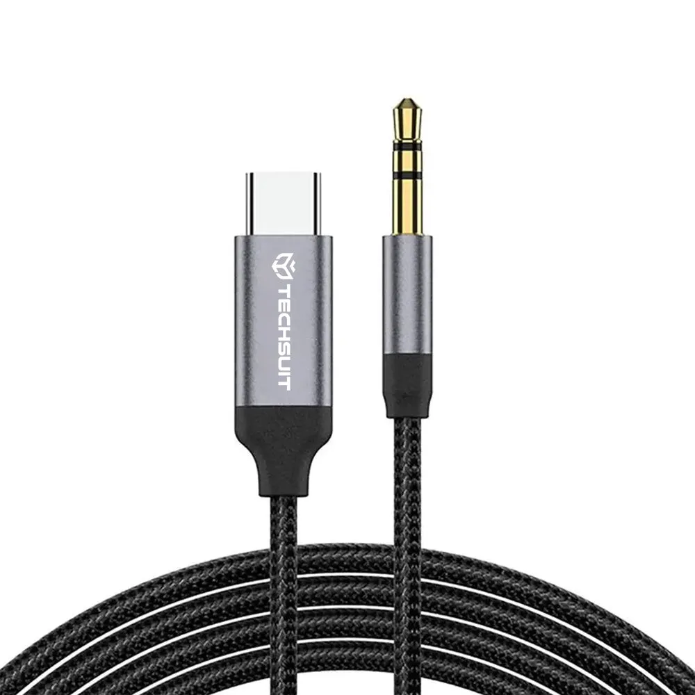 Cavo Audio USB-C - 3.5mm Techsuit AC11 FuseXound, 0.5m, Grigio - immagine 1