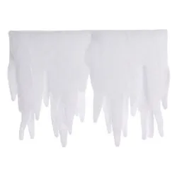 Ghiaccioli Poliestere (200cm) (1pz) Bianco glitterato 474743 - immagine 1