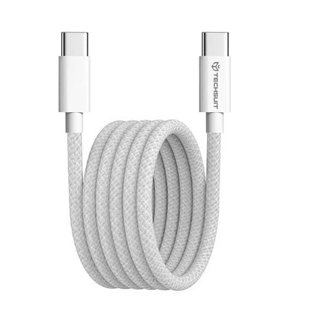 Cavo Dati e Ricarica USB-C - USB-C Techsuit PCB114D, 60W, 1m, Grigio - immagine 1