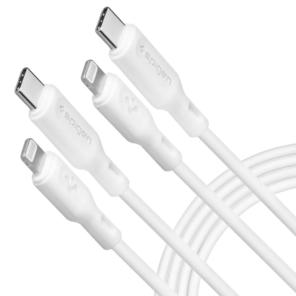 Cavo Dati e Ricarica USB-C - Lightning Spigen Durasync, 20W, 1m, Bianco, Set 2 pezzi - immagine 1
