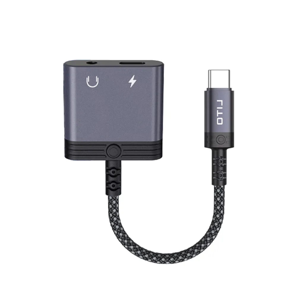 Adattatore Audio USB-C - USB-C / 3.5mm Lito LA04T, Nero - immagine 1