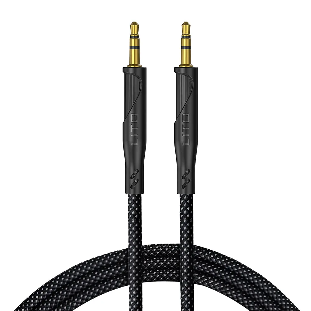 Cavo Audio 3.5mm - 3.5mm Lito LA02, 1m, Nero - immagine 1